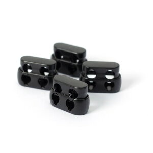 コードストッパー 2つ穴 穴4mm 4個入り 紐止め金具 コードストッパー 紐 ストッパー コードロック 留め具 帽子用あごひも コードロック 手作り 留め具 材料 素材 パーツ DIY 手芸 ハンドメ