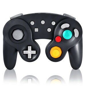 Switch Pro �Q�[���L���[�u�^ �R���g���[���[ �i�^�[�{ & �U���@�\�j (�u���b�N)