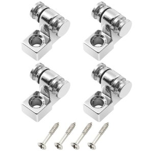 Musiclily Basic ローラーストリングリテイナー 円筒型ストリングガイドストラト/テレキャスターエレキギター用 、クローム(4個セット)