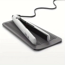 ヘアアイロン耐熱ポーチ 滑り止めマット 2way 260[度]の高温も耐熱しやけど防止 旅行出張など携帯に便利 グレー