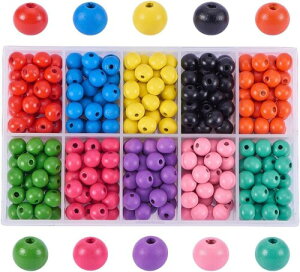 PH PandaHall 250/ 10F ؐr[Y a10mm Ebhr[Y ۋ Eh   G\ GRf DIY |p ECEEWG[Ȃ ANZT[p[c f F