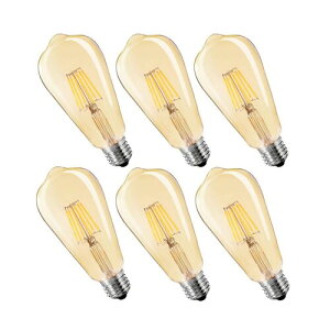 ST64 tBg LEDd GW\v E26 (6W) 50W` dF2700K Lz^Cv 360x LEDd F NVbN gd VfApLEDd Ή (6)