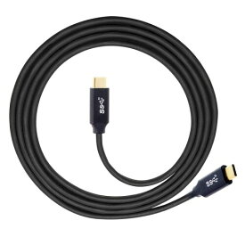 JSER 50-200cm 10Gbps USB-C USB 3.1 Type C Gen2 オス - オス データ 100W ケーブル E-マーカー付き ブラック