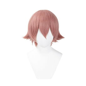 YukiHalolj メンズ ピンク ウィッグ 男女両用 耐熱 ふわふわ 毛 かつら 万用型 コスプレ?装用 ウィッグ ファイバー コスチューム イベント 文化祭 Wig (ネット付き)