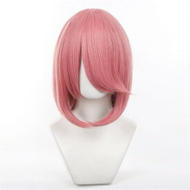 YukiHalolj Cosplay 40cm ピンク ウィッグ 男女両用 耐熱 ふわふわ 毛 かつら 万用型 コスプレ?装用 ウィッグ ファイバー コスチューム イベント 文化祭 Wig (ネット付き)