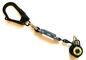 (ポリマーギヤ) Polymer Gear 新規格 胴ベルト型安全帯用 リールタイ 巻取り式ランヤード ブラックフック 墜落制止用器具の規格適合品 DRFNC-51S