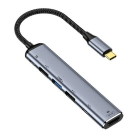 Leehitech USB C ハブ 6-in-1 USB Type C to HDMI Macbook ハブ4K HDMIポート+USB 3.1+2*USB 2.0+USB Type C 2.0+PD100W 急速充電) 多機能アダプター。iPhone15、iPad Air/Pro、MacBook Pro/Air、Samsung Galaxy、Dell などUSB Cデバイス