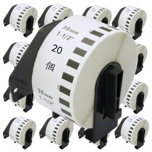 BETCKEY M DK-2225 uU[ x v^[ [ ݊ brother xV[ 38mm x 30.48m QL-550 QL-650TD QL-700 QL-800 QL-820NWB QL-1060NȂǂɑΉ 20 