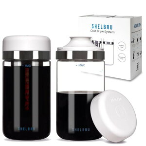 SHELBRU (シェルブル) CBS コールドブリューシステム 濃厚 水出しコーヒー ボトル ウォータードリッパー 耐熱ガラス プレゼント 贈り物 (カラーボックスタイプ)