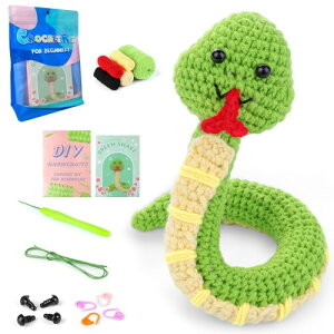 編み物 初心者 手作り DIY 干支 巳蛇 かぎ編み キット 説明書が付属 子供 カップル クリスマス ギフト 屋内 ミニチュア デスクトップ 飾り