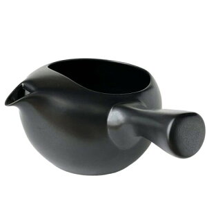 風景ドットコム 常滑焼 フタなし大急須 ちゃーみる 冷茶 日本製 (黒, 660ml入り)