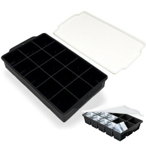 PAVIKE氷 容器製氷皿 シリコン 製氷トレー 四角氷 製氷器 蓋付き 取り外しやすく、家庭で使用し、冷凍保存し、繰り返し使用でき、カクテル、コーヒー、ビールなどに適し