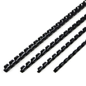 RAYSOONER CR-681012 コーム製本リング 21穴 混合サイズ 穴径12mm、10mm、8mm、6mm A4/B5適用 ブラック 100本入