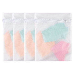 ����l�b�g 4���Z�b�g Moriniko Natural �ߗނ̗��ݖh�~�E�^����h�~ ���b�V���ׂ��� �t�@�X�i�[�t�� ���L���H �h�������Ή� �j��ɂ��� �ϋv�� ��e�� �����h���[�l�b�g L(60*50cm)x4