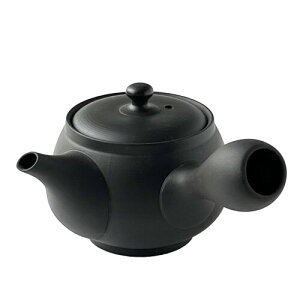 風景ドットコム 常滑焼 1人用 小急須 M209 陶製茶こし セラメッシュ 200ml 日本製 (黒)