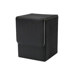 minnate デッキケース カードケース ストレージボックス トレーディングカード 合皮素材 無地 (ブラック)