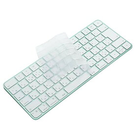 キーボードカバー for iMac Magic Keyboard 日本語配列JIS (No Touch ID, テンキーなし, A2450), 2021~2023年発売 24インチ M1/M3チップ iMac Magic Keyboard 用, 高い透明感 TPU材? 防水防塵カバー 保護カバー キ