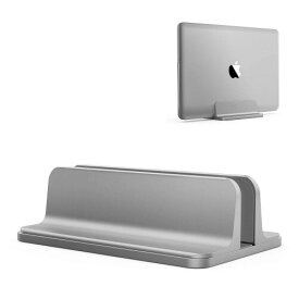 ノートパソコン スタンド 縦置き 収納 ホルダー幅調整可能 アルミ合金素材 Simple Vertical Laptop Stand Designed for MacBook Pro Air Mini Clamshell Mode & All Notepc