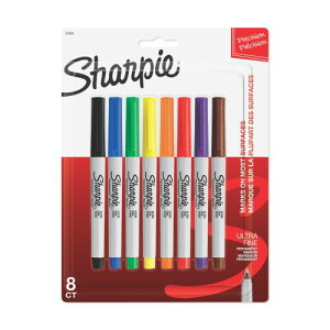 Sharpie Ultra Fine Point Permanent Markers, 8 Colored Markers(37600PP) by Sharpie