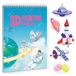 Dayker 3D space printing drawing book - 40�p�^�[��pvc�{�[�h�ƍė��p�\�Ȏ��e���v���[�g�A���S�҂�A�[�e�B�X�g�̂��߂̗�����̗������X�e���V���A�N���X�}�X&�a�����̂��߂�diy�M�t�g�A�w�Z