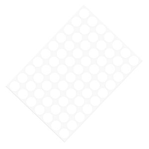 METALLIXITY ネジ穴カバーステッカー(直径18mm)1シートに70個入り PVC製 棚ピンシールキャップ防水- カップボード クローゼット 家具用 ホワイト