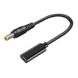 fine-R タイプC USB-C 入力 DC 5.5×2.5mm 変換 acer 東芝 ASUS/Lenovo ノートパソコン PD 充電 TYPE-C 変換アダプター AC 充電ケーブル アクセサリー （PL保険加入品） (CA 5525)