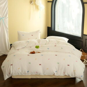 CASA FAB 布団カバー 3点セット 可愛いリボン マイクロファイバー 冬 あったか 吸湿発熱 静電気防止 ふわふわ 毛玉なし 防臭 抗菌・防ダニ 肌に優しい ポリエステル (少女のパーティー シ