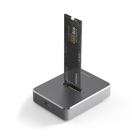 M.2 NVMe & SATA to USB C ドッキングステーション、M.2 SSD to USB A C リーダーアダプタ、2280 2260 2242 2230 エンクロージャ用、M.2 (M キー、B+M キー) NVMe と SATA NGFF SSD の両方に適合 アルミニウム合金