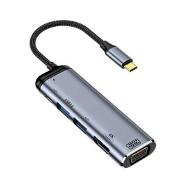 Leehitech USB C ハブ 6-in-1 マルチポートドッキングステーションラグアンドプレイ、ドライバー不要、多機能アダプター。iPhone15、iPad Air/Pro、MacBook Pro/Air、Samsung Galaxy、Dell など対応
