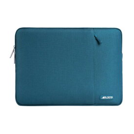 MOSISO ラップトップ スリーブバッグ 対応機種 Laptop 15インチ ポリエステル 撥水 保護 縦型ケース ポケット付き（ディープティール）