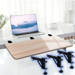 デスクエクステンダー 超安定 3つのクランプをアップグレード: WiViVi 25*75cm 折り畳み式 デスク 拡張 クランプ 後付け キーボード トレイ 拡張テーブル 疲労を和らげる 肘置き 板 の取り