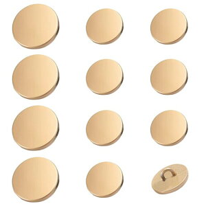 LIANHATA �{�^�� 12�Z�b�g ���{�^�� ��C �A�N�Z�T���[ �J�t�X �X�[�c �W���P�b�g�p �ٖD�p �n���h���C�h�[ (�}�b�g�S�[���h�C10+18mm)