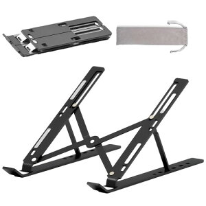 BOJIDO �m�[�g�p�\�R���X�^���h �A���~������ �܂肽���ݎ��Ōy�� 6�i�K���� �p�x���߉\�� PC Mac �^�u���b�g iPad 15.6�C���`�m�[�g�ɑΉ���(�u���b�N)
