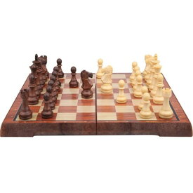 Kosun チェスセット マグネット式チェス 木目 折りたたみチェスボード 収納バッグ付き (XL)