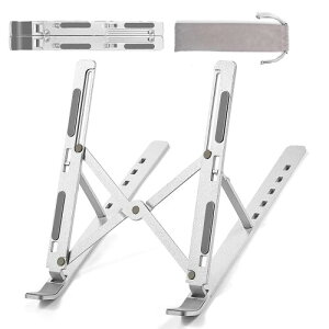 BOJIDO �m�[�g�p�\�R���X�^���h �A���~������ �܂肽���ݎ��Ōy�� 6�i�K���� �p�x���߉\�� PC Mac �^�u���b�g iPad 15.6�C���`�m�[�g�ɑΉ���(�V���o�[)
