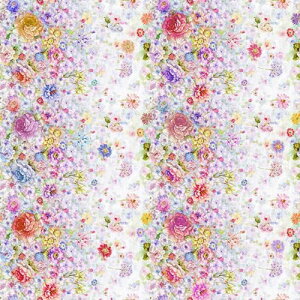 nora. FR1003 花柄 ブーケ柄 ファンシー シーチング 生地 手芸用 ピンク カット済み (生地巾110cm×50cm)