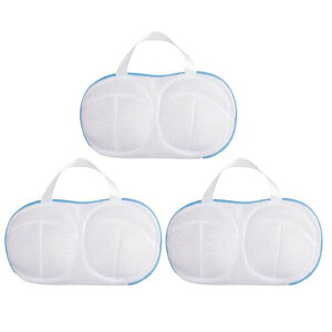 せんふう 洗濯ネット ランドリーネット ブラジャー 下着 洗濯 型崩れ防止 ドラム式可 ブルー 3個 セット