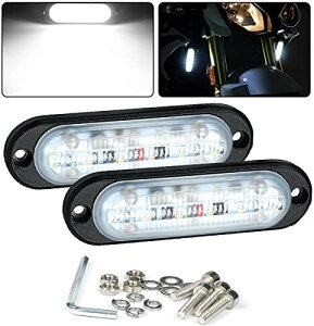 Chelhead ledデイライト 薄型 6Wx2個 作業灯 車 ワークライト 荷台灯 補助灯 12v/24v IP68防水 防塵 後付けフォグランプ ホワイト 軽量