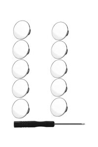 YFFSFDC �{�^�� �W�[���Y �f�j�� ���� �����C�N�p 17mm 10�Z�b�g �W�[�p������ �l�W�� �ȒP��t�� DIY ���� ��|/�ƒ�/�ٖD�p ��p�h���C�o�[�t�� (�V���o�[ #1)