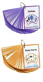 Training Toy 英語 フラッシュカード 英単語 アルファベット 読み上げ機能付 (衣服・体の部位)