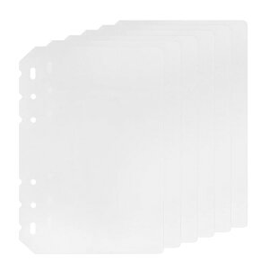 6個セットA5 6穴ステープルセパレータプラスチックステープルセパレータ防水6穴個人収納セパレータ(セパレータ、A5)
