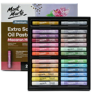 Mont Marte �X�[�p�[�\�t�g �I�C���p�X�e�� ���_�����26�_ �p�X�e���F �}�J�����F Extra Soft Oil Pastels 26pcs Pastel Colour �v���~�A�� 26�� �N�₩�ȃo�^�[ ���\�A�[�g �u�����h/�d�˒�/�V�F�[�f�B