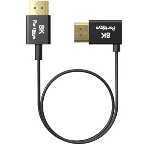 Portkeys 8K HDMIケーブル 高速HDMI 超薄型10コア同軸ケーブル 2.4mm径ケーブル 19ピン フルピンマッピング 8K60Hz 4K240Hz対応 カメラモニター/PC/TV/ゲーム用 (同軸ケーブル, 30cm)