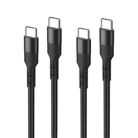 USB C ケーブル 2m / 2本セット Popolier Type C (USB C to USB C) 200cm 高耐久ナイロン iPad mini6 (2021) 、MacBook、iPad Pro/Air、Galaxy、Sony、Pixel等Type-c機種対応