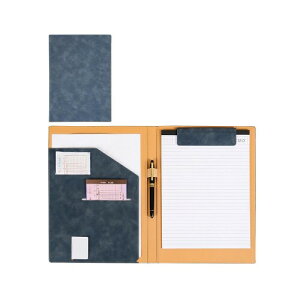 Costowns 二つ折り バインダー クリップボード A4 クリップファイル 厚 手 pu レザー 縦型 書類契約フォルダー 付箋本を贈る 30枚A4資料用紙が収納可 ペンホルダー付 機能的多サイズポケット