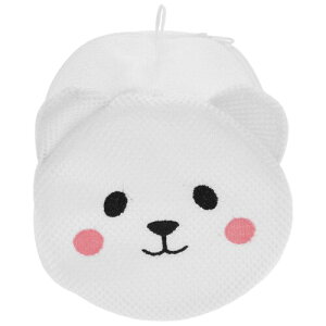 CAPASTEC 洗濯ネット ネット ランドリーネット ブラジャー保護 引っ掛け防止 ドラム式 可?い 筒型 洗濯機 洗濯 ブラ 下着 小物用 型崩れ防ぐ 崩れない 丈夫 家用 15x16cm 1枚入り 北極熊