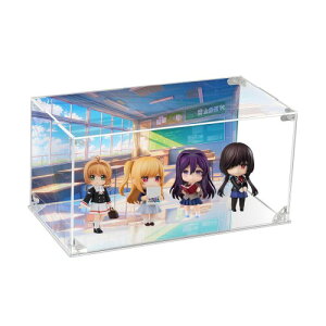 フィギュアケース UV印刷高精細プリント背景パネル HD 複数デザインから選択可能 アクリル製 コレクションケース 台座ミラー オリジナルデザインアニメ風 ミニチュア展示 収納 簡単組