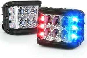 MOVOTOR LED���[�N���C�g 30W �ԐT�C�h���C�g �x�� 12V-24VDC�Ή��ً}�p�ԗ� 2�Z�b�g