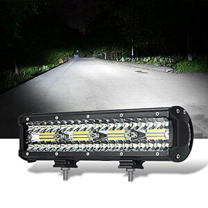led投光器 12インチ ledライトバー 作業灯 ホワイト 80PCSチップ 12v/24v対応 広角 狭角 兼用 一体型 トラック用品 車外灯 農業機械 6000K