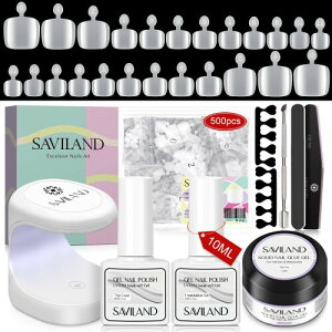 Saviland ���p �l�C���`�b�v�L�b�g 500pcs�����l�C���`�b�v �\���b�h�l�C���O���[�W�F���L�b�g �l�C���h���C���[�t�� ���S�� 07